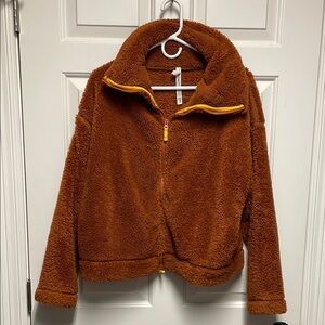 Burnt Orange Fleece Jacket